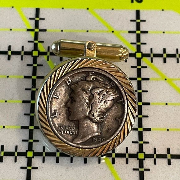 Vintage Mercury Dime Cuff Links - Picture 6 of 6